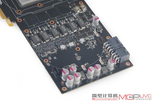 公版GeForce GTX 580采用6相核心供电设计、2相显存供电设计